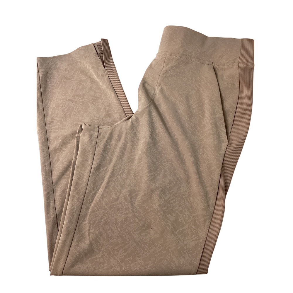 Athleta Tan Jacquard Ribbed Waistband Jogger Pants Size 2P Petite